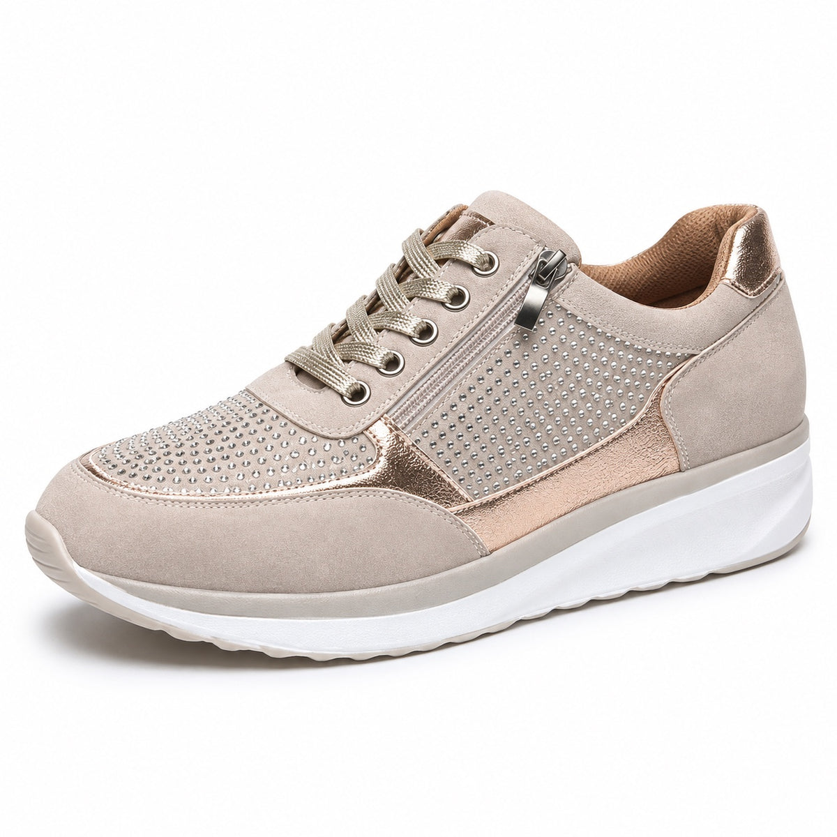 Kimberly – Women's Plantar Fasciitis Sneakers in Beige