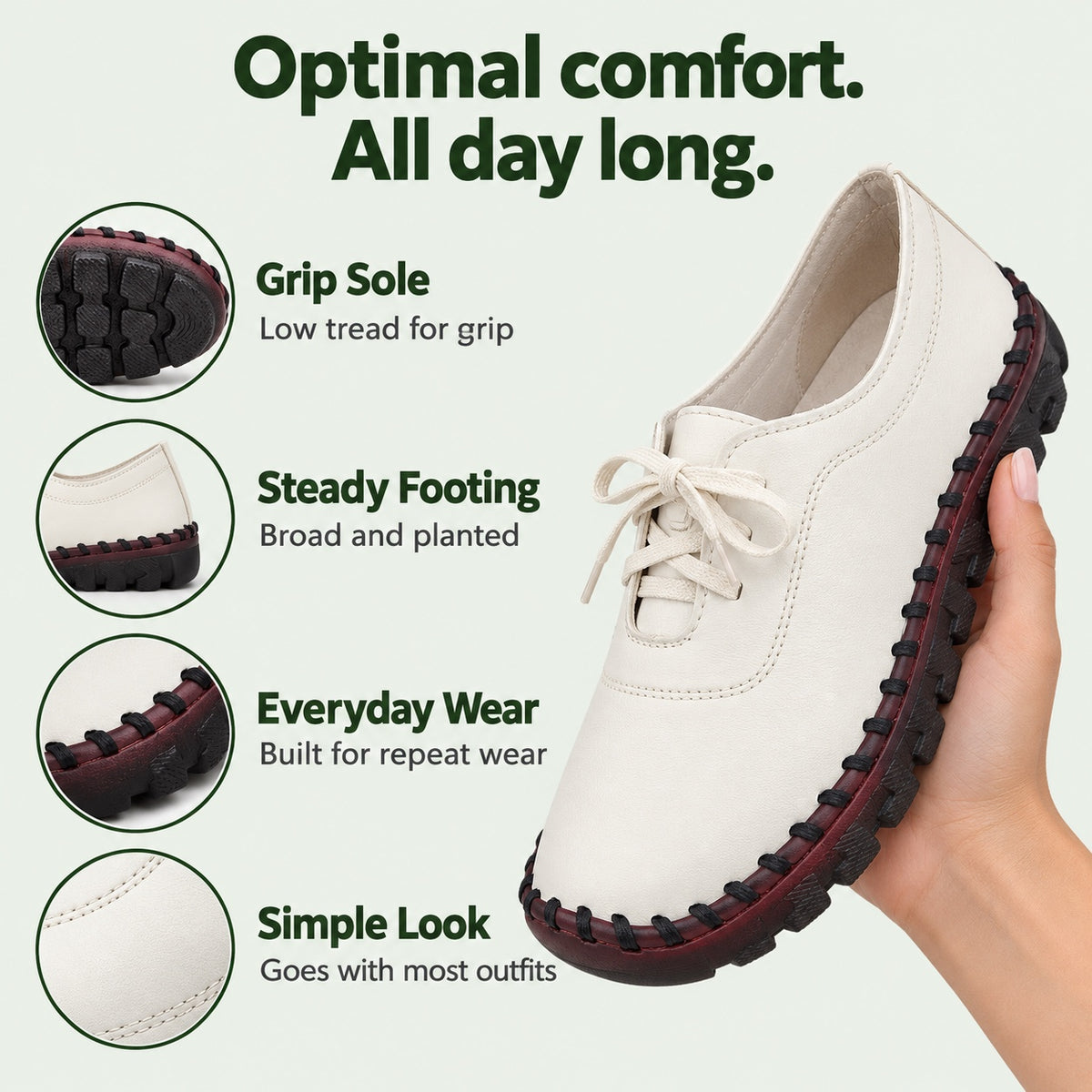 Kristi – Women's Orthopedic Lace-Up Shoes, features