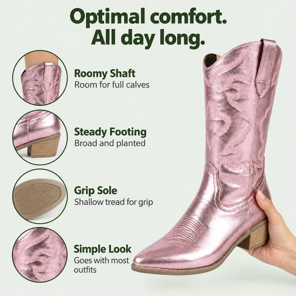 Kristin – Women's Wide Calf Boots, features