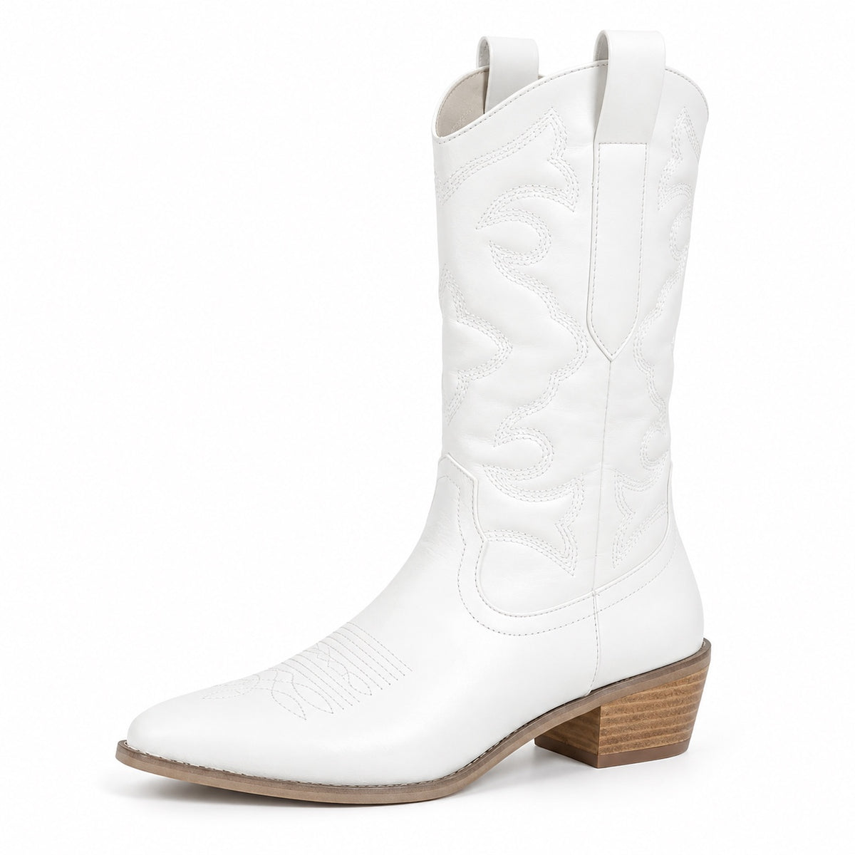 Kristin – Women's Wide Calf Boots in White