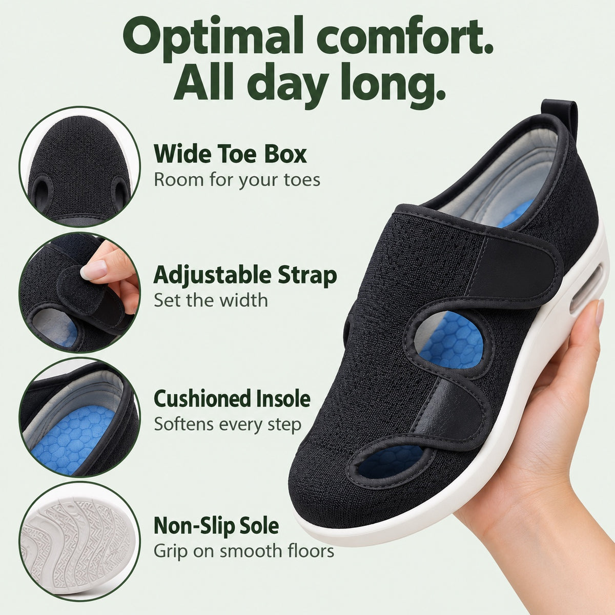 Krystal – Women's Wide Toe Box Shoes, features