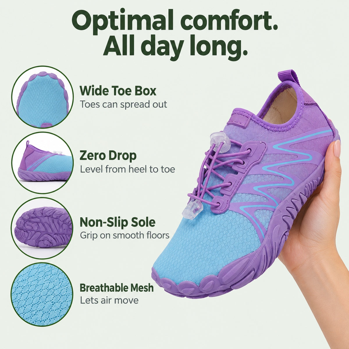 Lambert – Unisex Barefoot Shoes, features