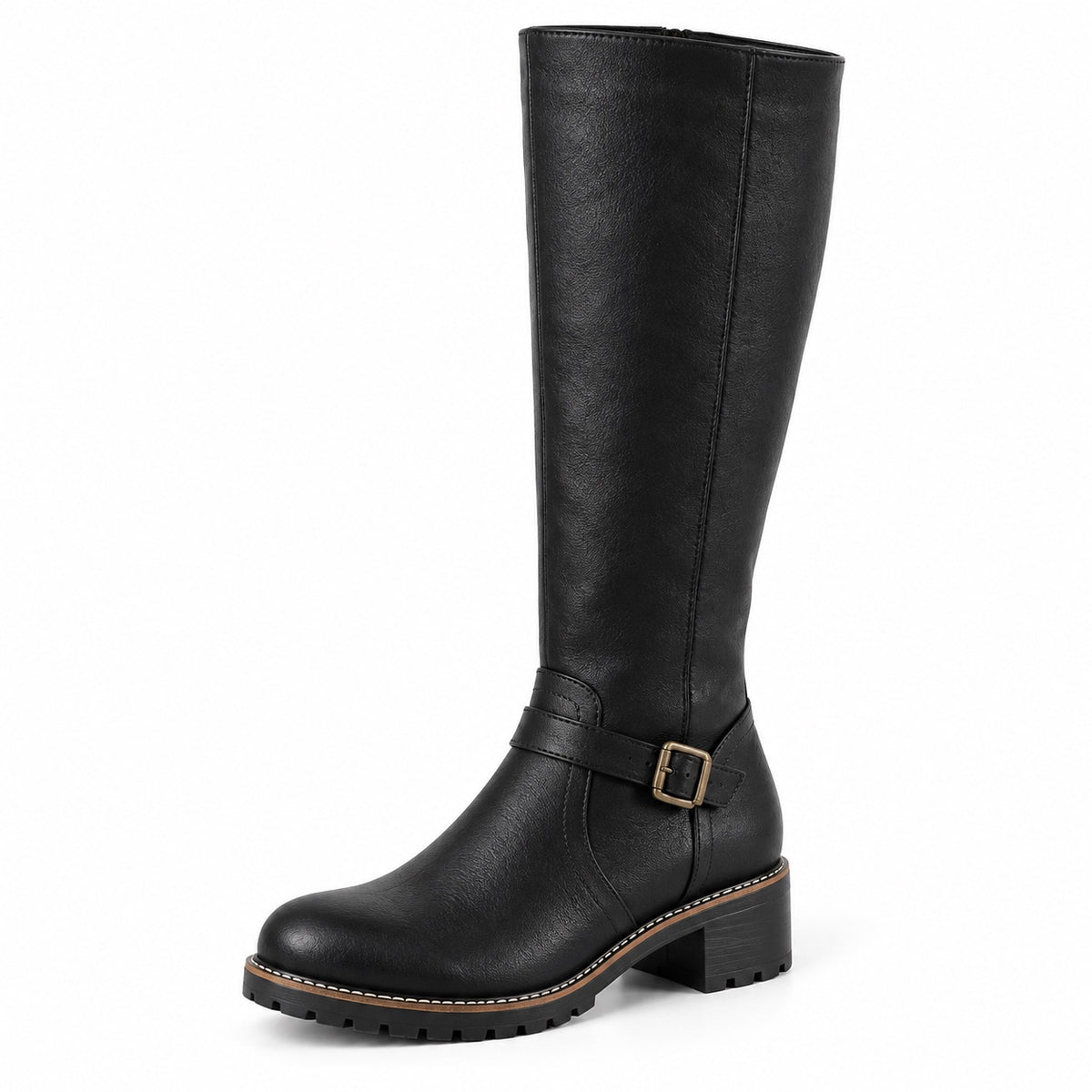 Lennox – Unisex Wide Calf Boots in Black
