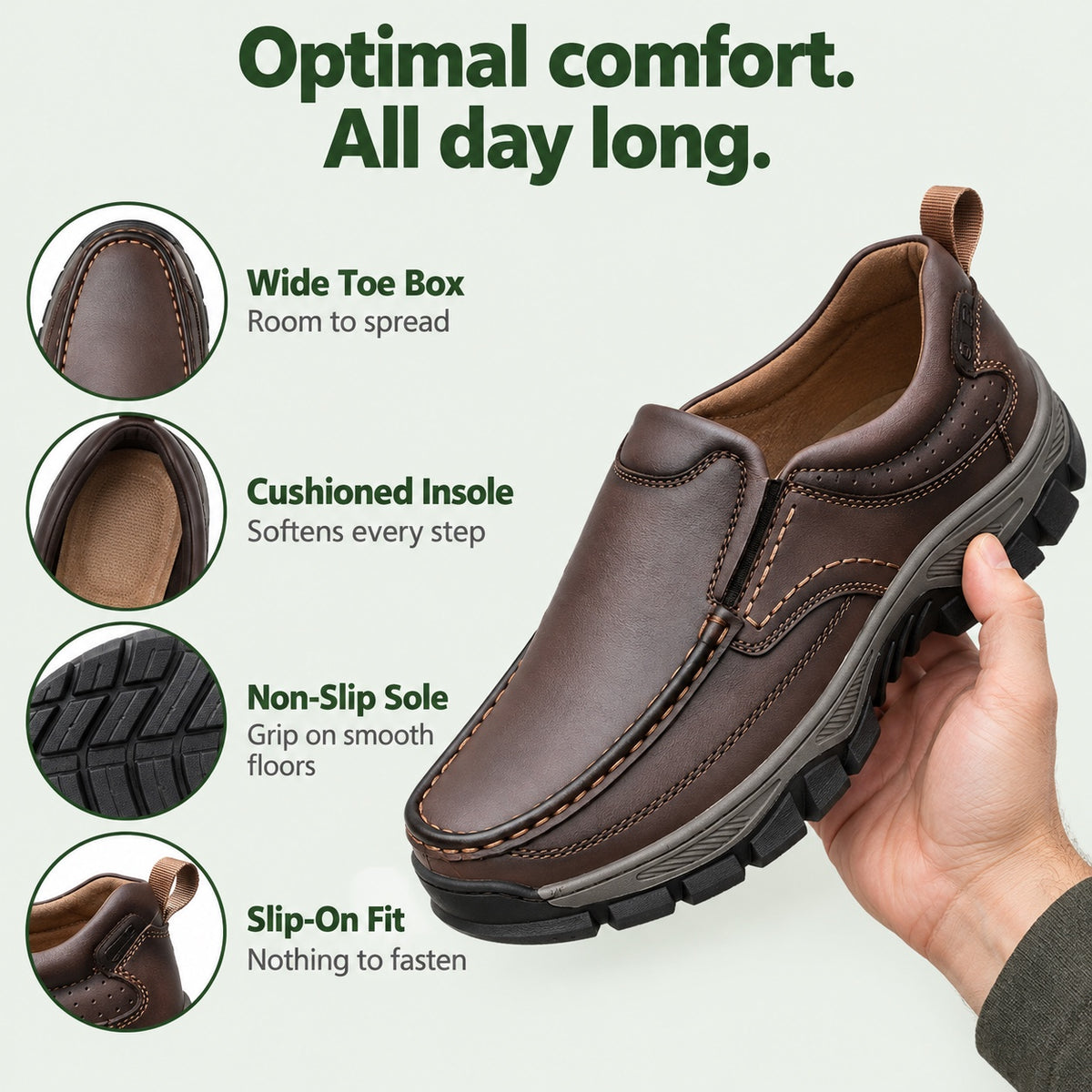 Leonard – Men's Comfort Boots, features