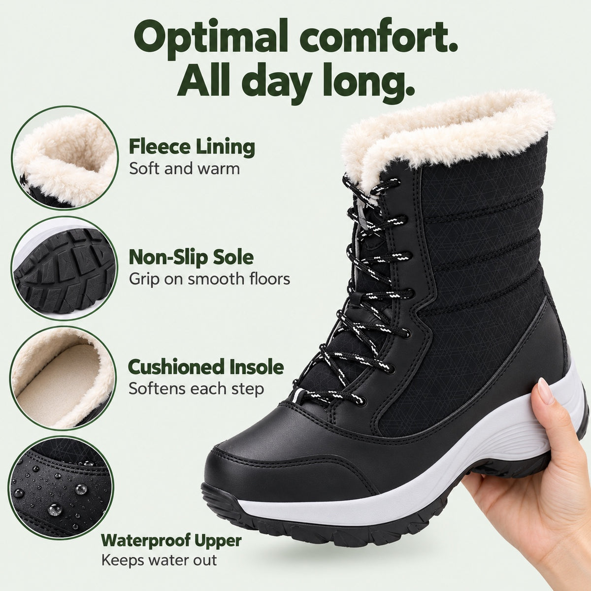 Leticia – Women's Comfort Boots, features
