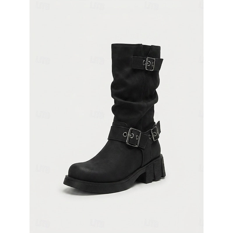 Wright – Unisex Wide Calf Boots with a Stretch Shaft