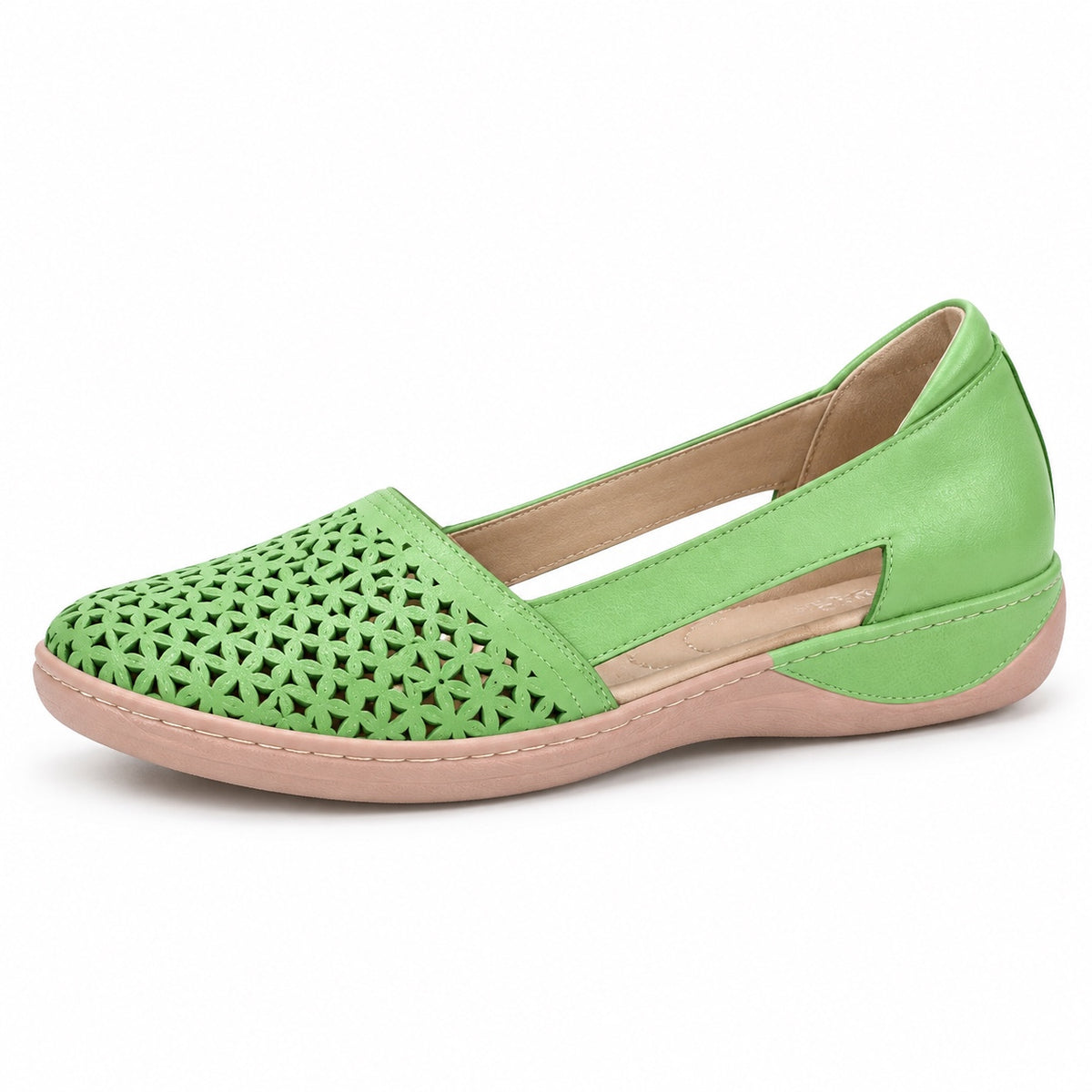 Lisa – Women's Wide Toe Box Shoes in Green