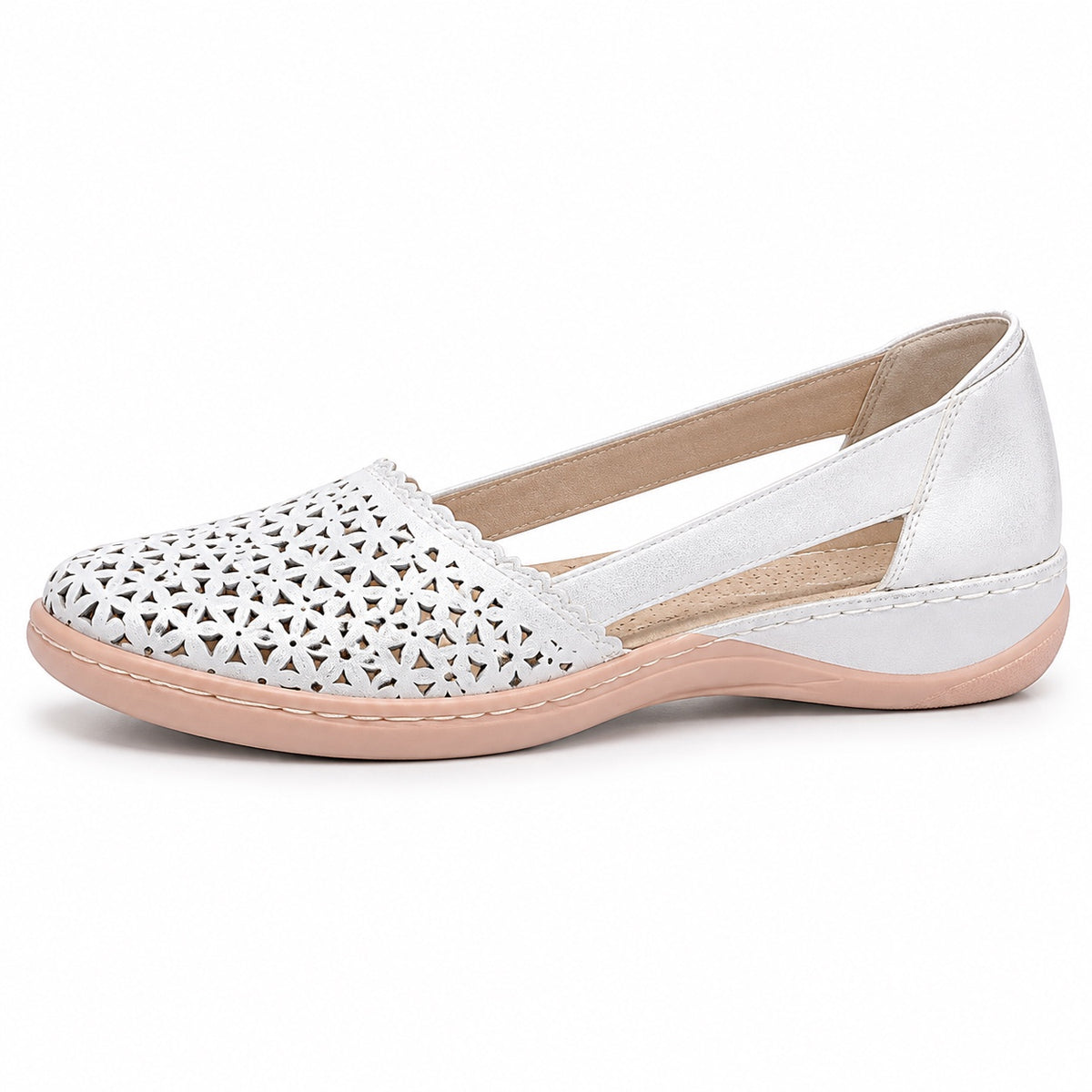 Lisa – Women's Wide Toe Box Shoes in White