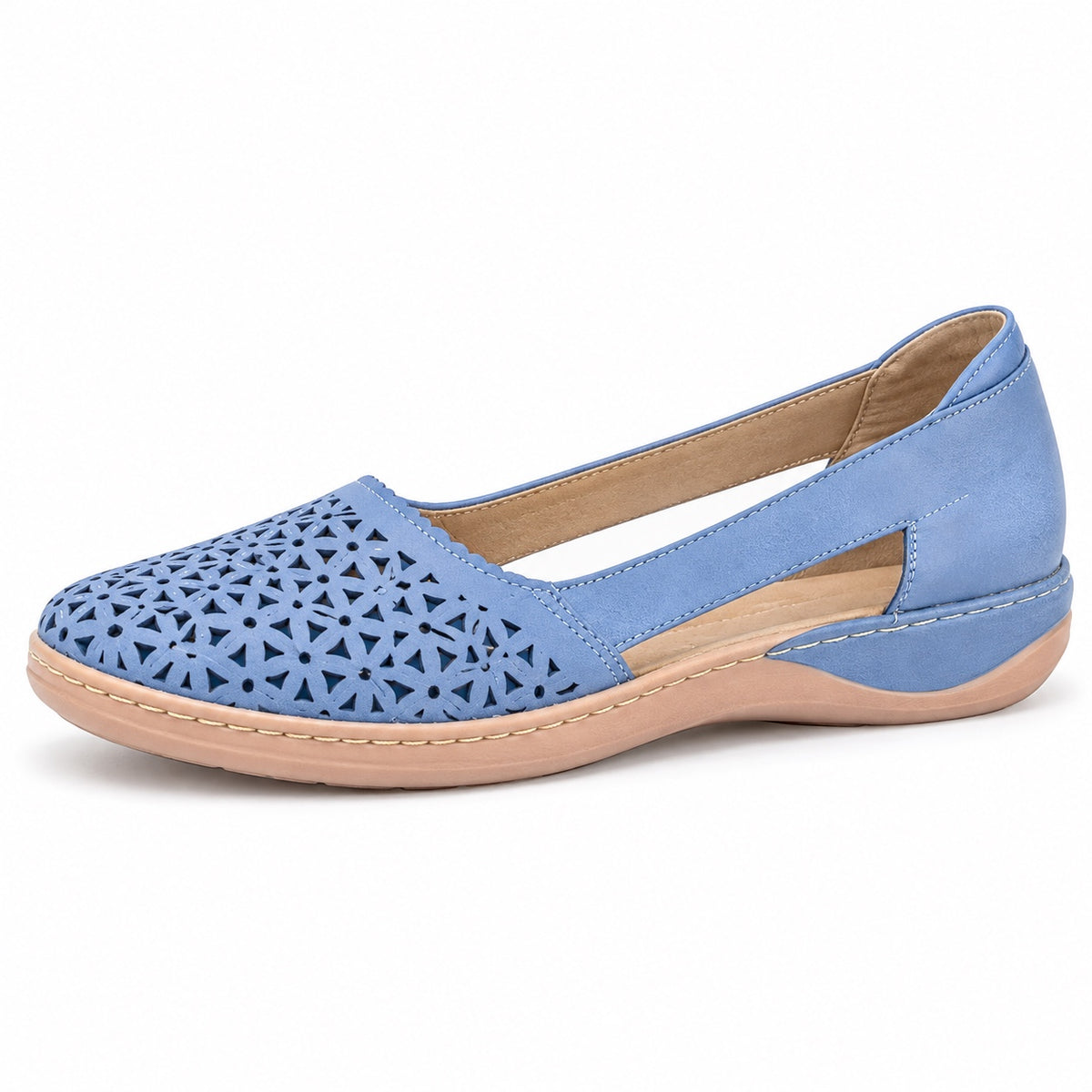Lisa – Women's Wide Toe Box Shoes in Blue