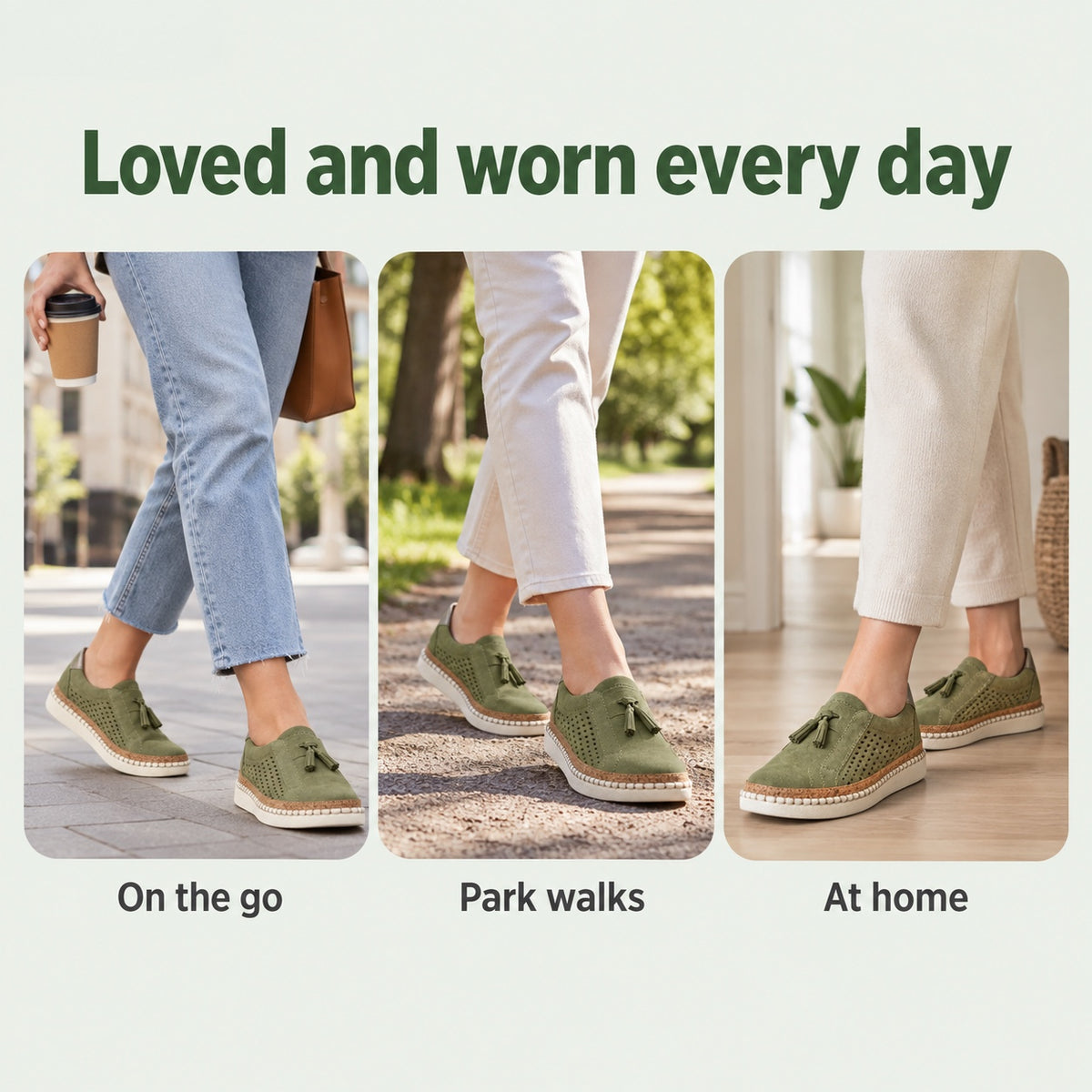 Logan – Women's Slip-On Sneakers, worn every day