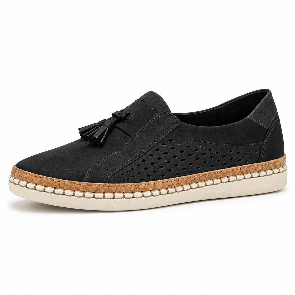 Logan – Unisex Slip-On Sneakers in Black