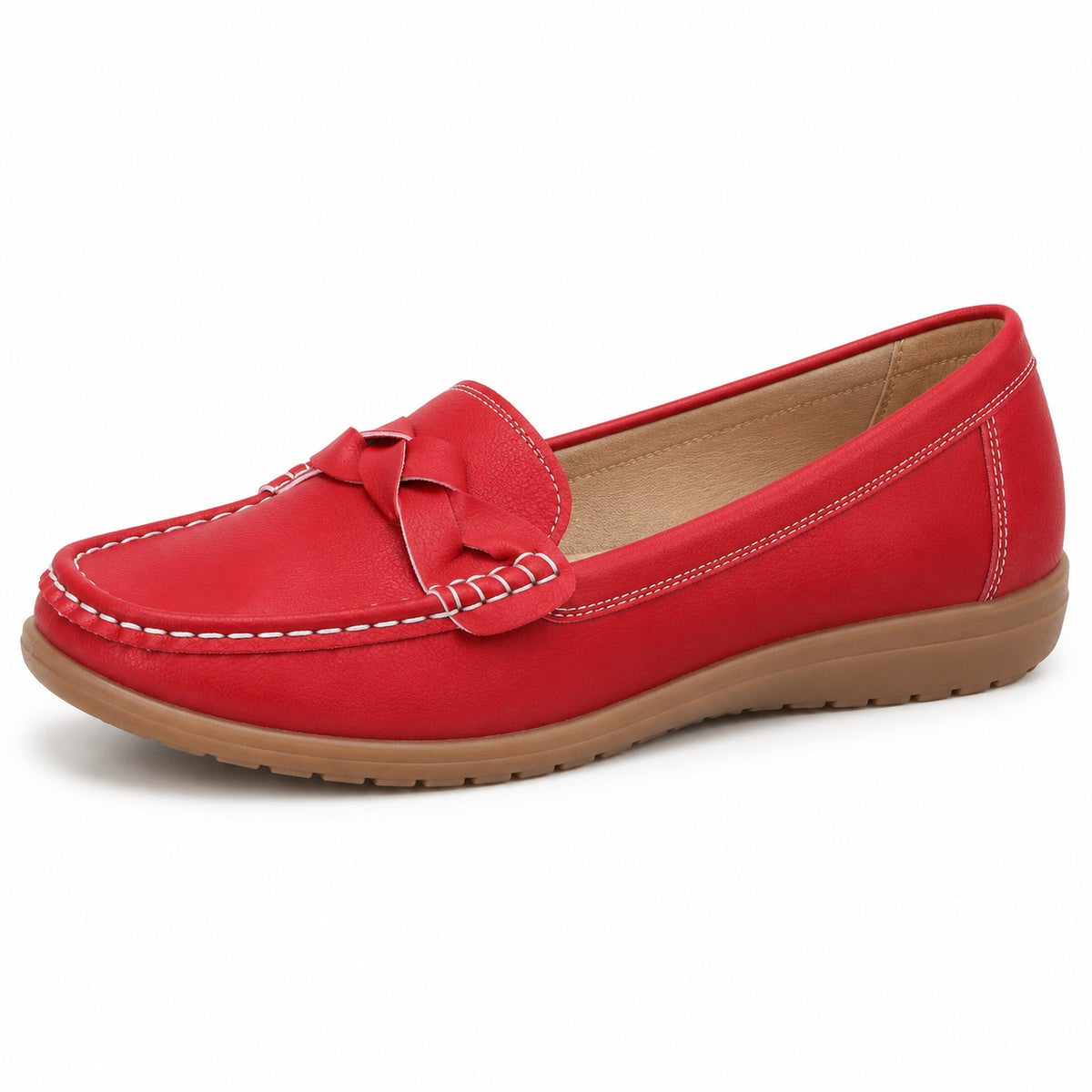 Lorena – Women's Non-Slip Loafers in Red