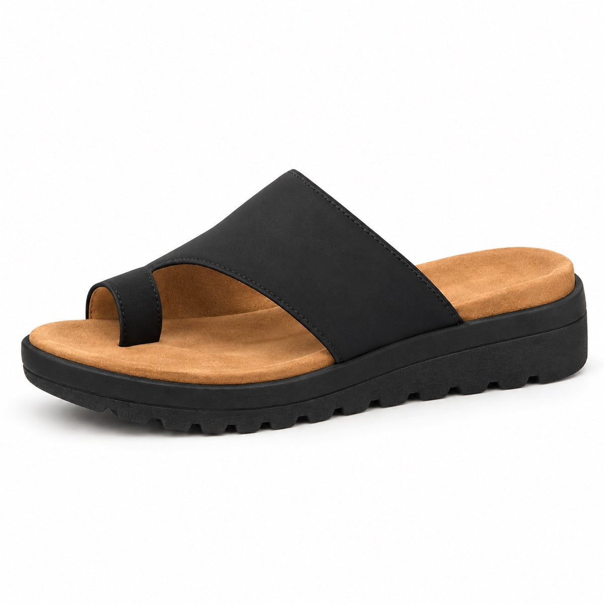 Louise – Women's Wide Toe Box Sandals in Black