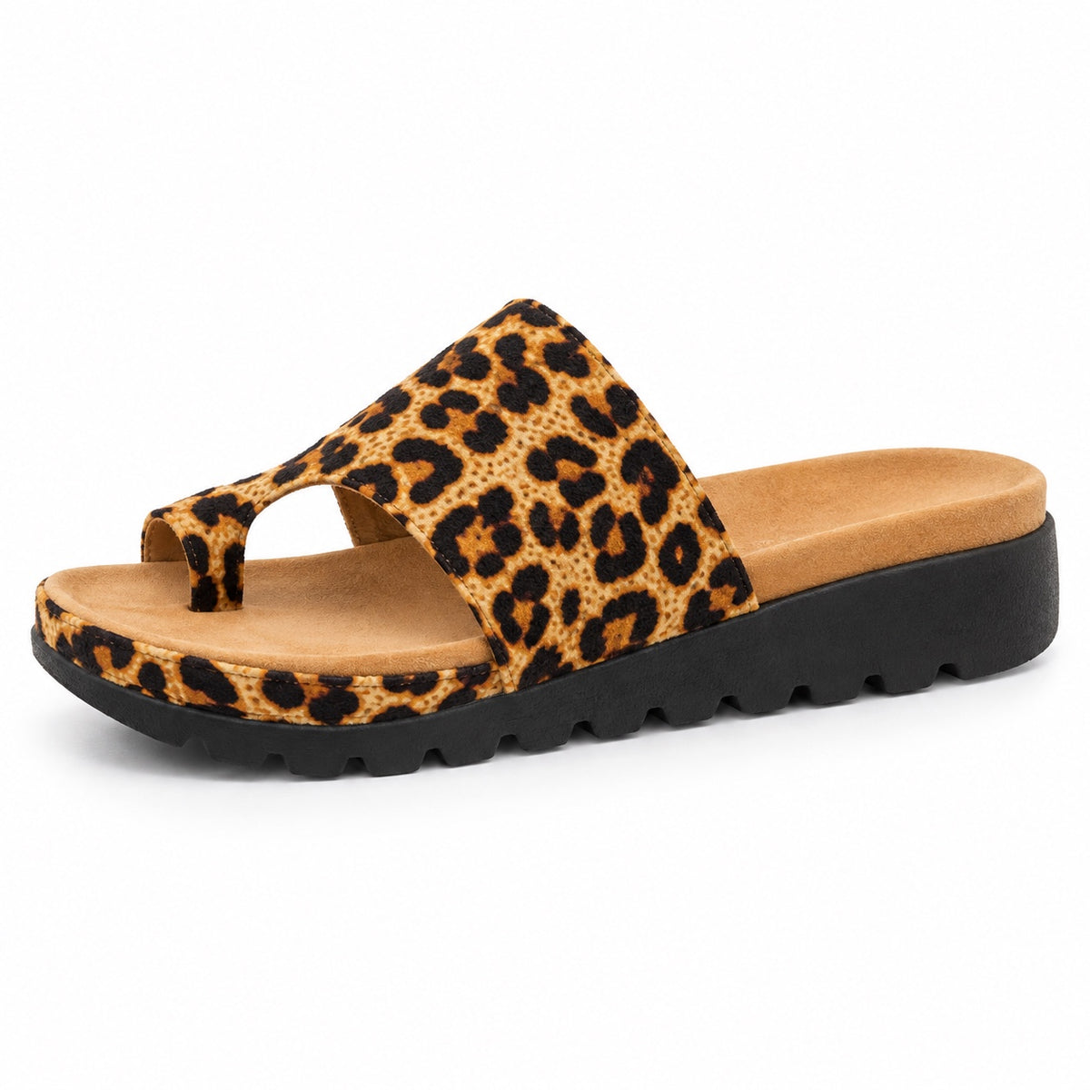 Louise – Women's Wide Toe Box Sandals in Leopard