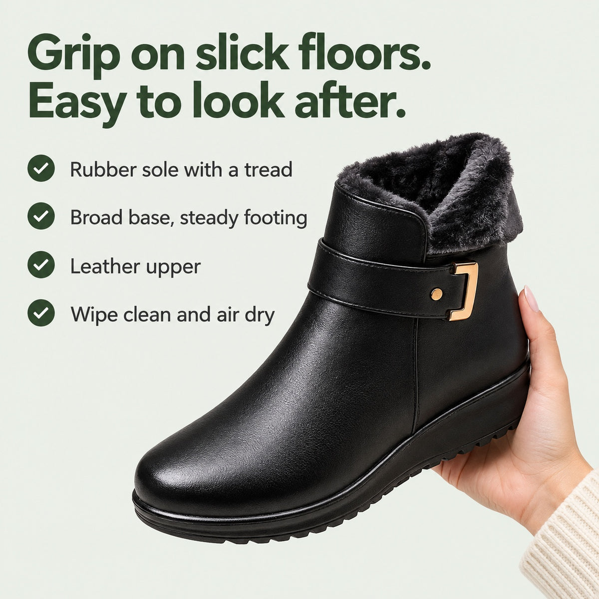 Lucy – Women's Comfort Boots, key benefits