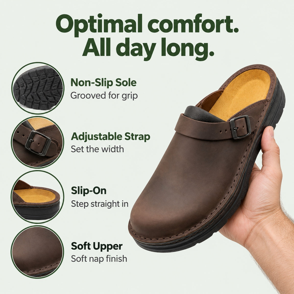 Lyle – Men's Nursing Clogs, features