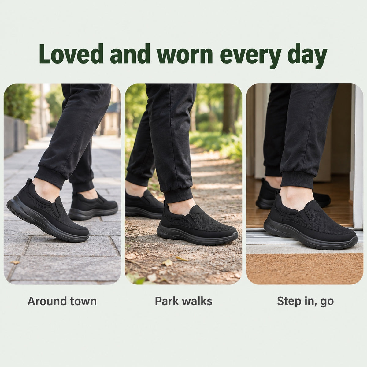 Lynch – Unisex Slip-On Sneakers, worn every day