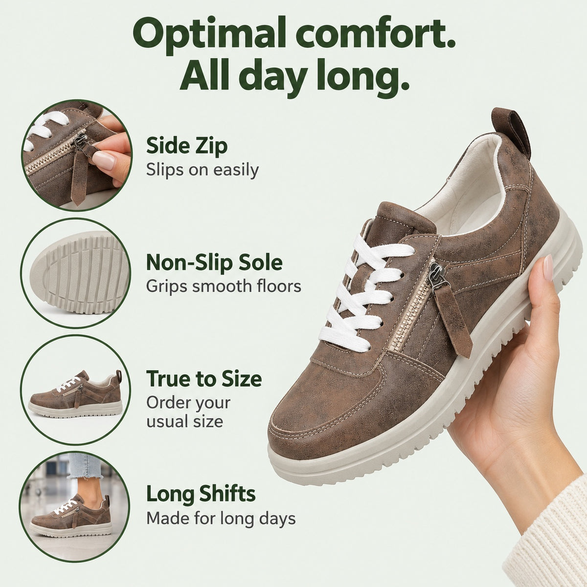 Mabel – Women's Nursing Sneakers, features
