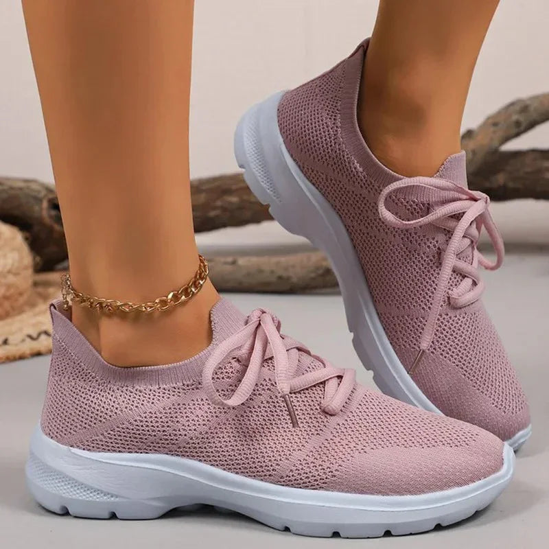 Women's Breathable Knit Mesh Sport Sneakers