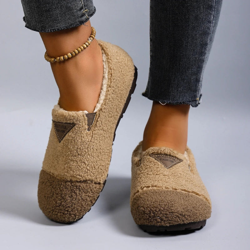 Women's Warm Plush Lined Moccasin Slippers