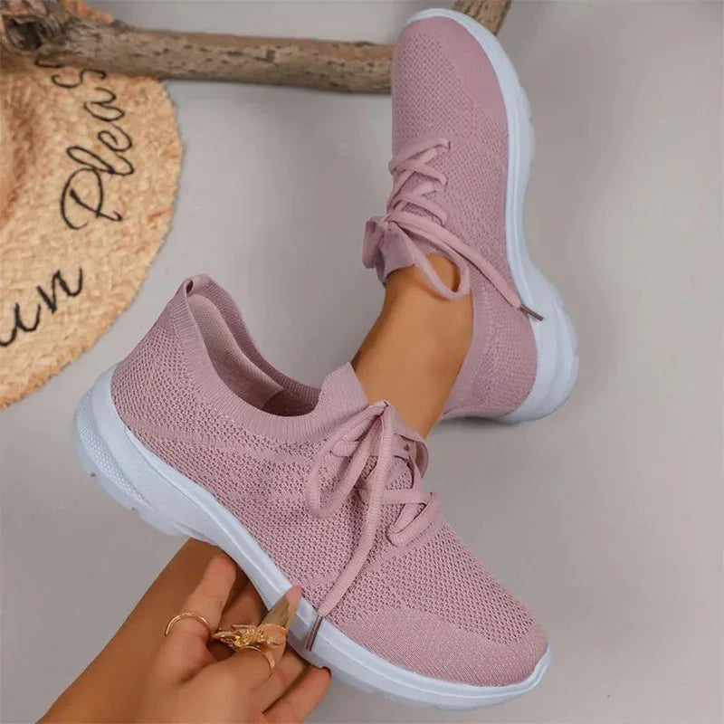 Women's Breathable Knit Mesh Sport Sneakers