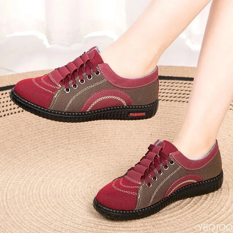 Women's Wide Toe Box Cotton Casual Sneakers