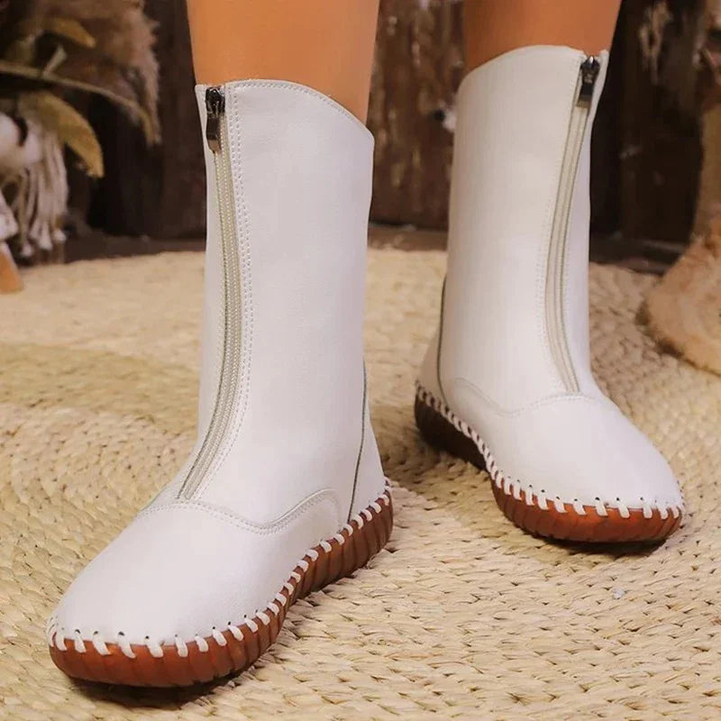 Jesse – Unisex Wide Calf Boots with a Stretch Shaft