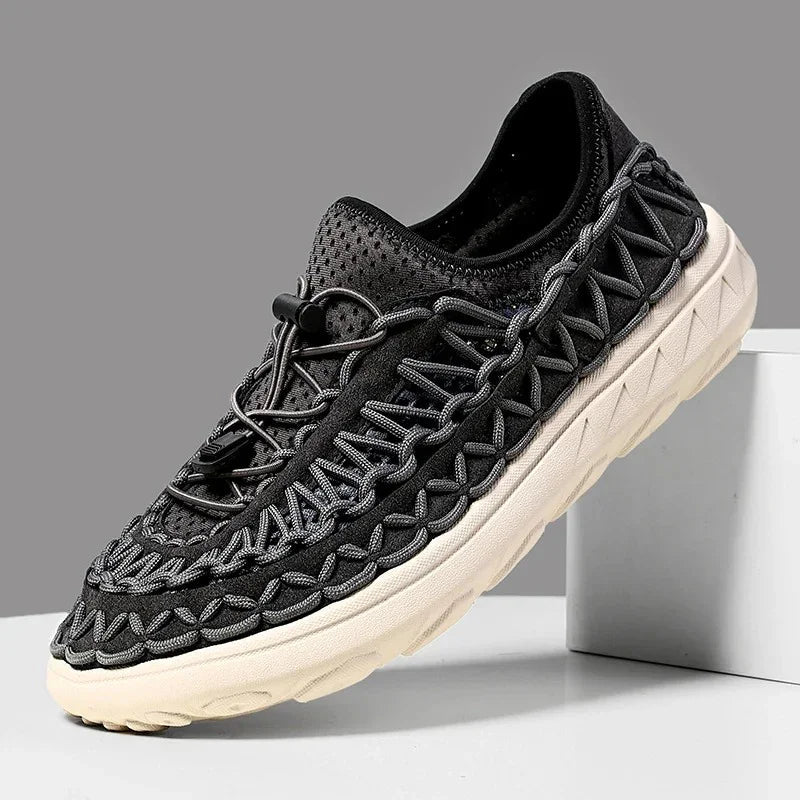 Women's Wide Toe Box Hand-Woven Slip-On Shoes