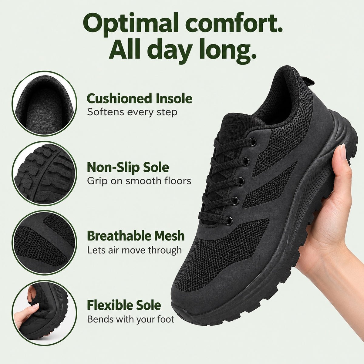 Maldonado – Unisex Nursing Sneakers, features