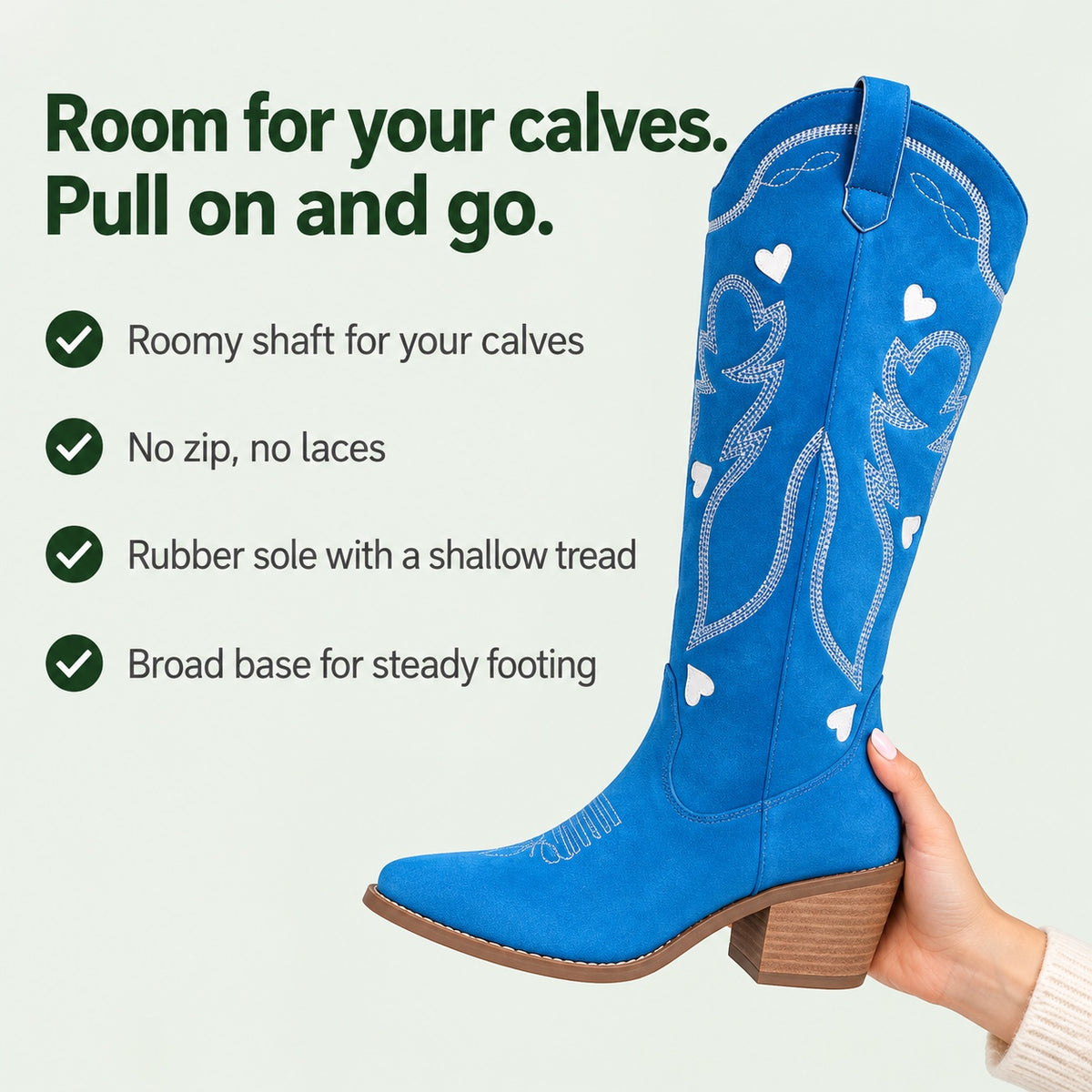 Mandy – Women's Wide Calf Boots, key benefits