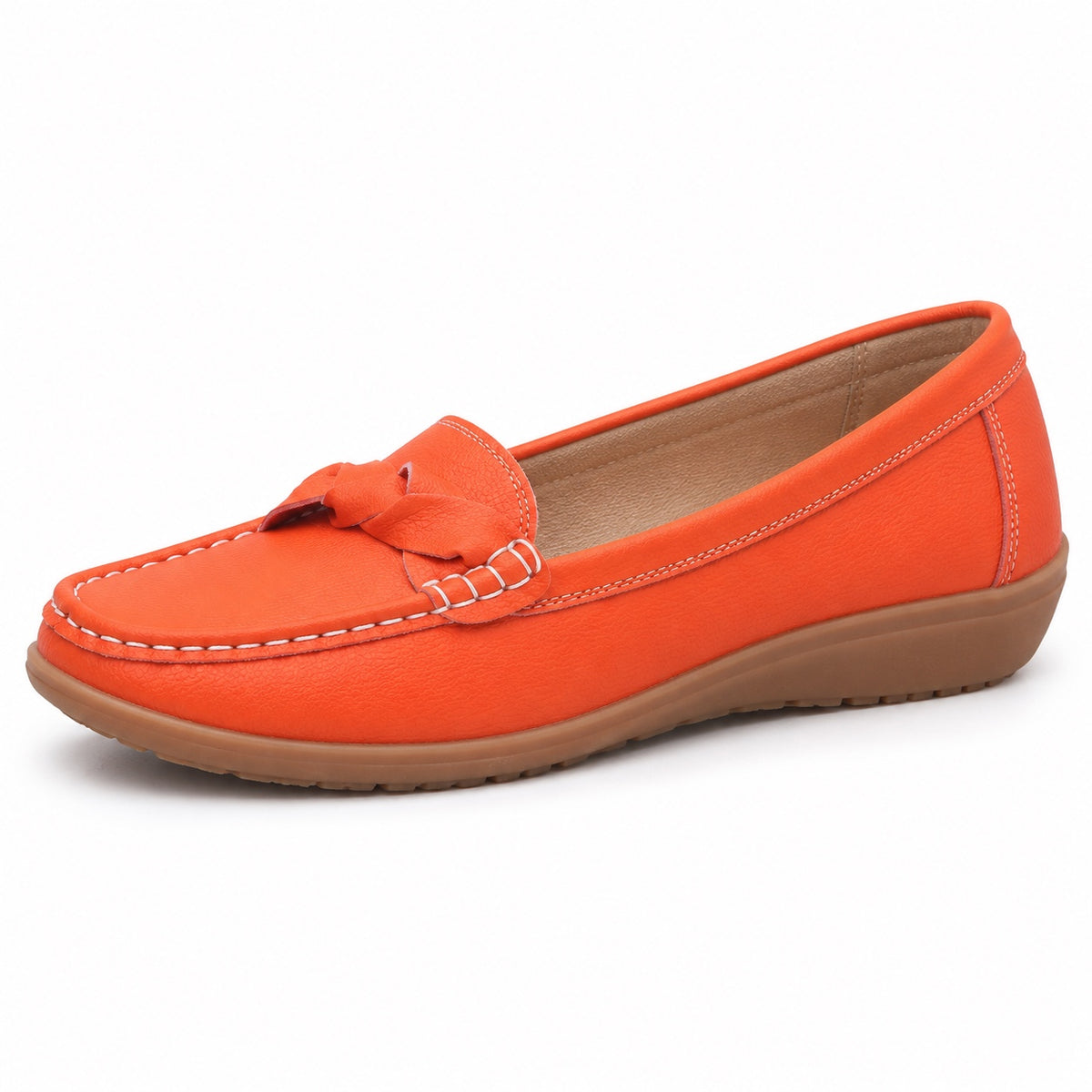 Marcia – Women's Slip-On Loafers in Orange
