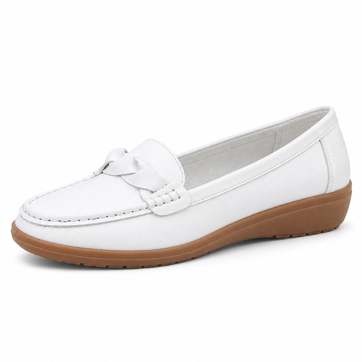Marcia – Women's Slip-On Loafers in White