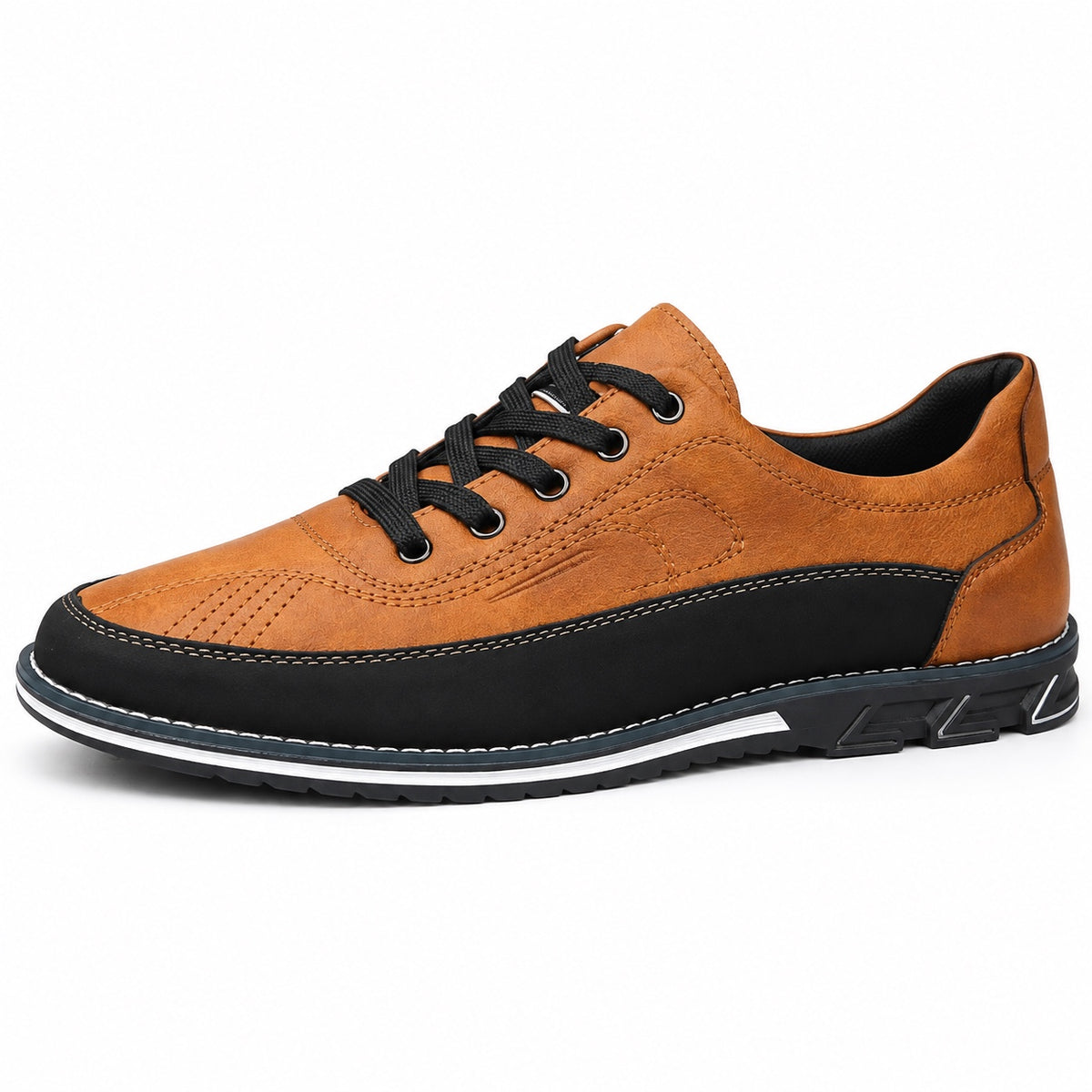 Marco – Men's Wide Toe Box Shoes in Camel Brown