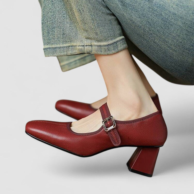 Women's Orthopedic Mary Jane Shoes with Arch Support and Elegant Strap