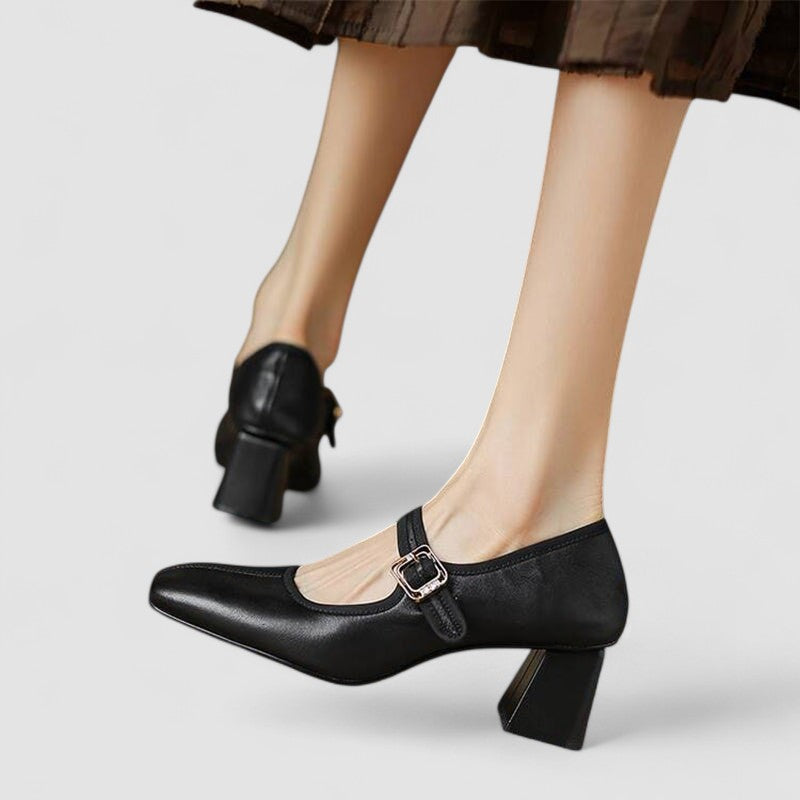 Women's Orthopedic Mary Jane Shoes with Arch Support and Elegant Strap