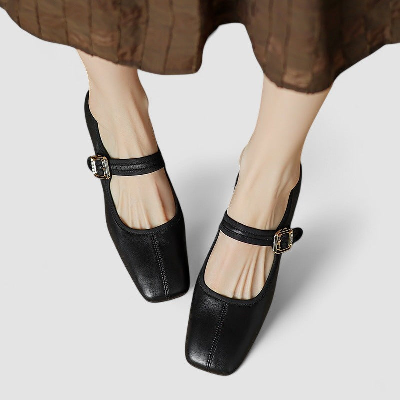 Women's Orthopedic Mary Jane Shoes with Arch Support and Elegant Strap