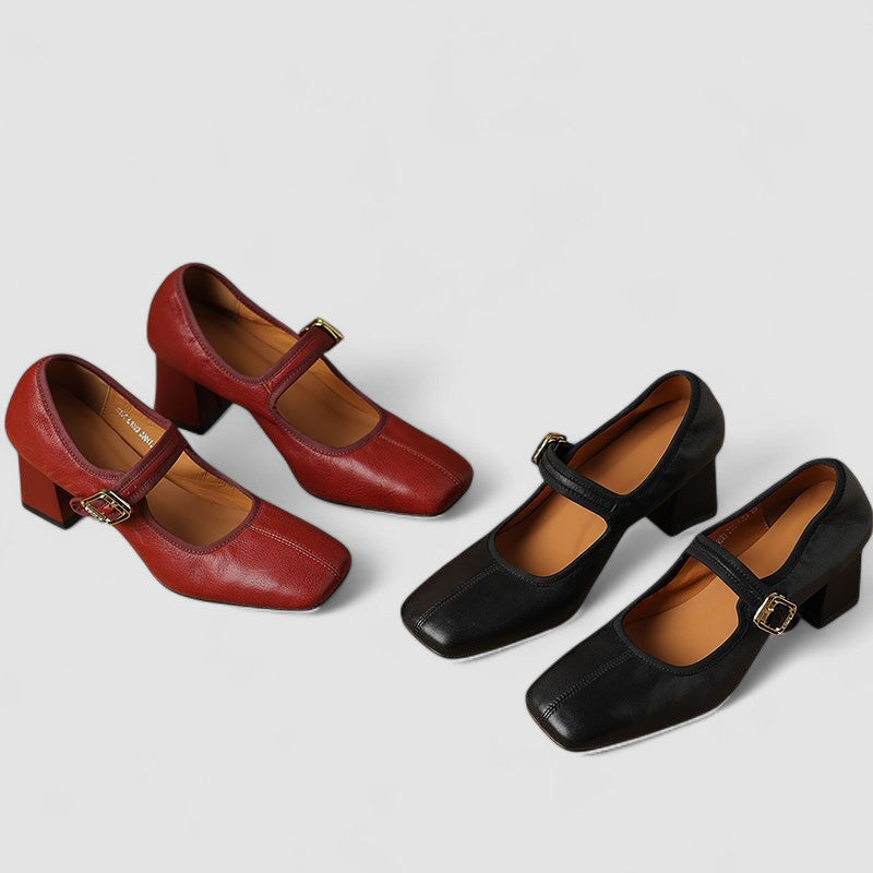 Women's Orthopedic Mary Jane Shoes with Arch Support and Elegant Strap