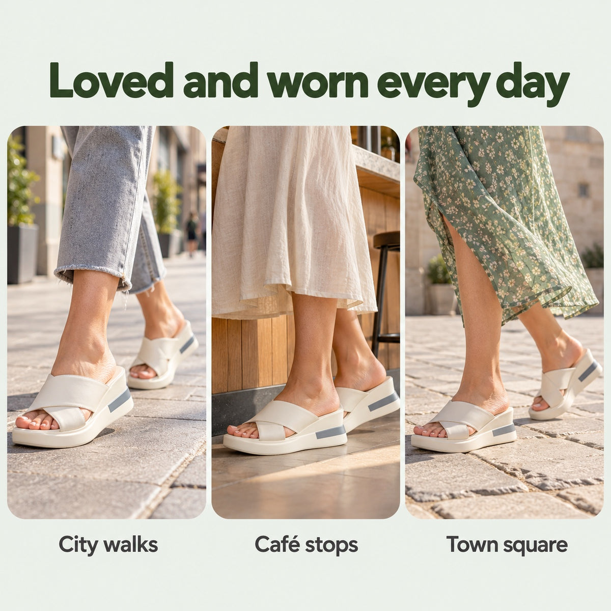 Mason – Unisex Wide Toe Box Sandals, worn every day