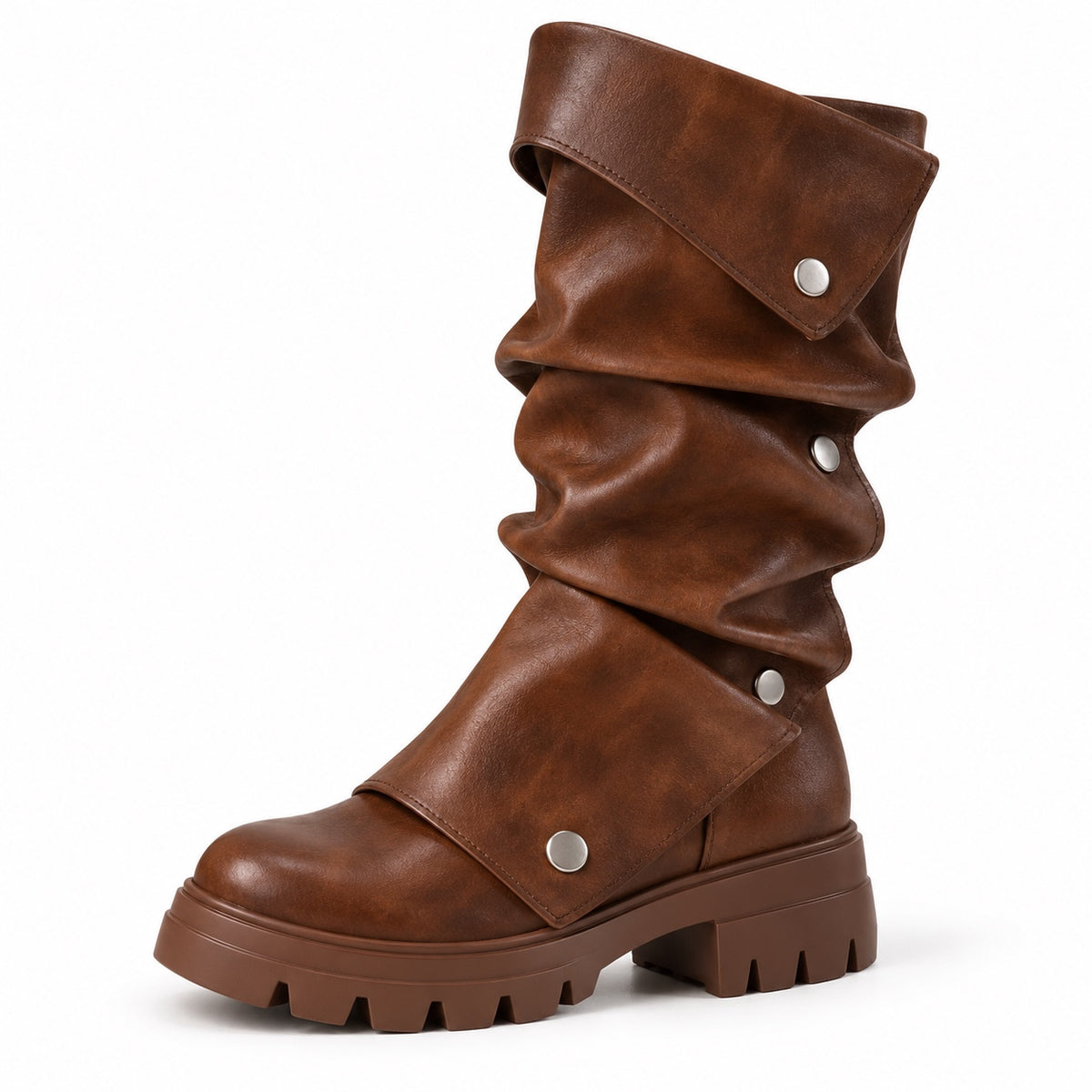 Meredith – Women's Wide Calf Boots in Brown