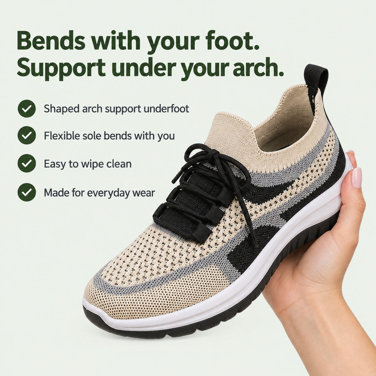 Merritt – Unisex Arch Support Shoes, key benefits