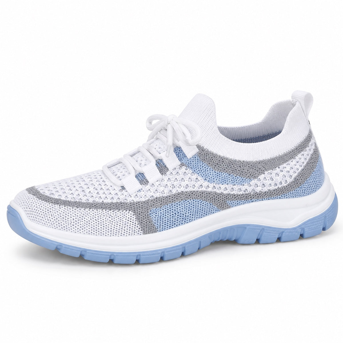 Merritt – Unisex Arch Support Shoes in White/Blue