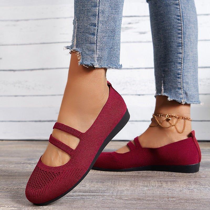 Mesh Ballet Flats for Bunions — Wide Toe Box, Cushioned, Breathable