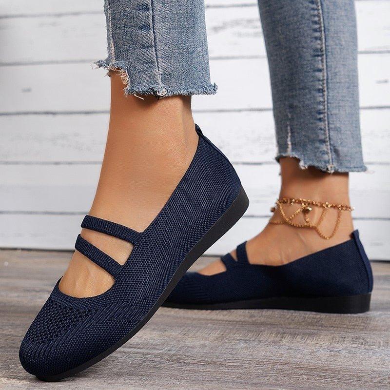 Mesh Ballet Flats for Bunions — Wide Toe Box, Cushioned, Breathable