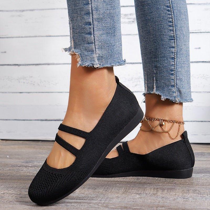 Mesh Ballet Flats for Bunions — Wide Toe Box, Cushioned, Breathable