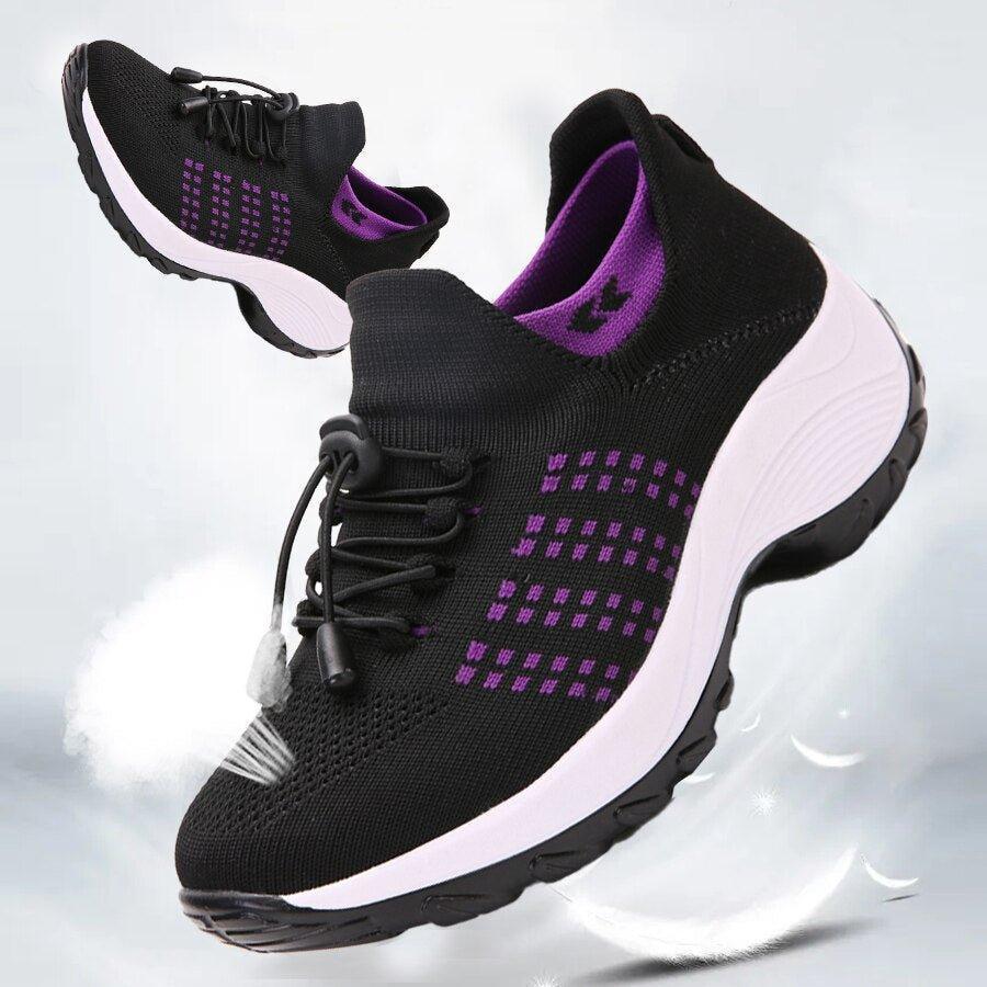 Women's Wide Fit Breathable Mesh Athletic Sneakers