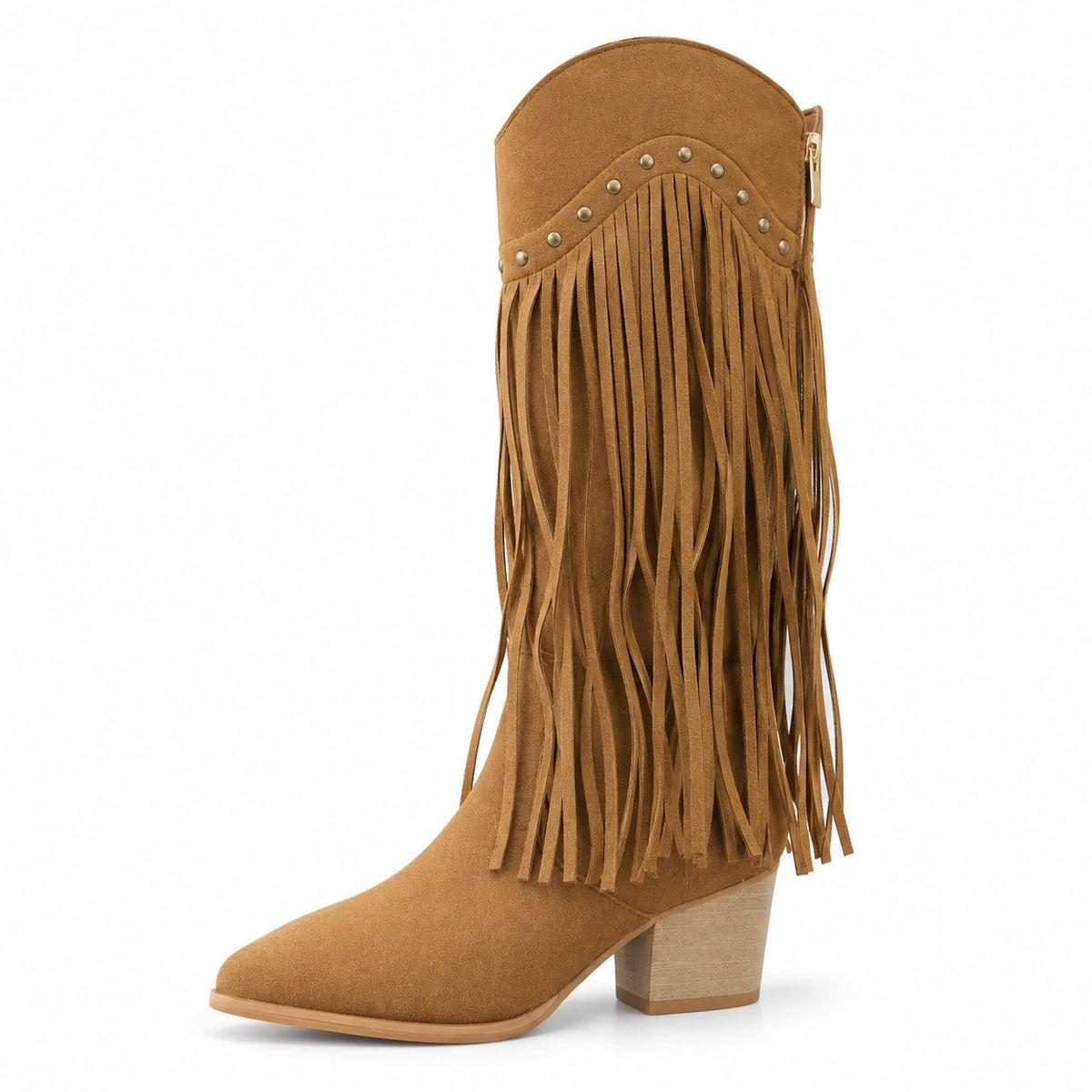 Miller – Unisex Wide Calf Boots in Camel