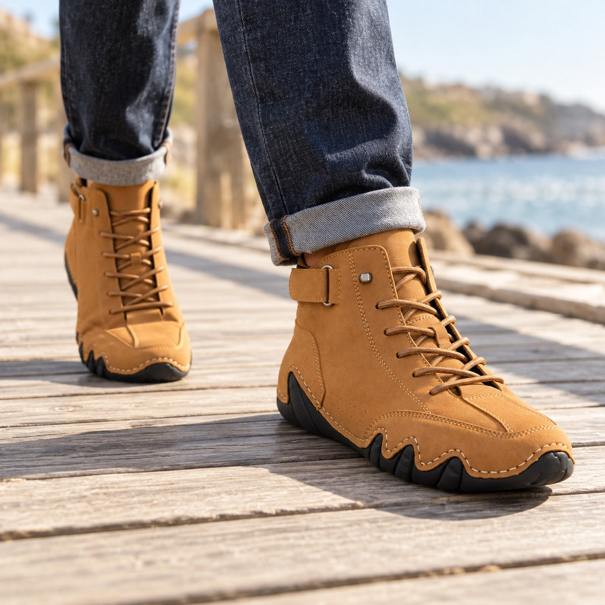 Moody – Unisex Barefoot Shoes, worn on a walk