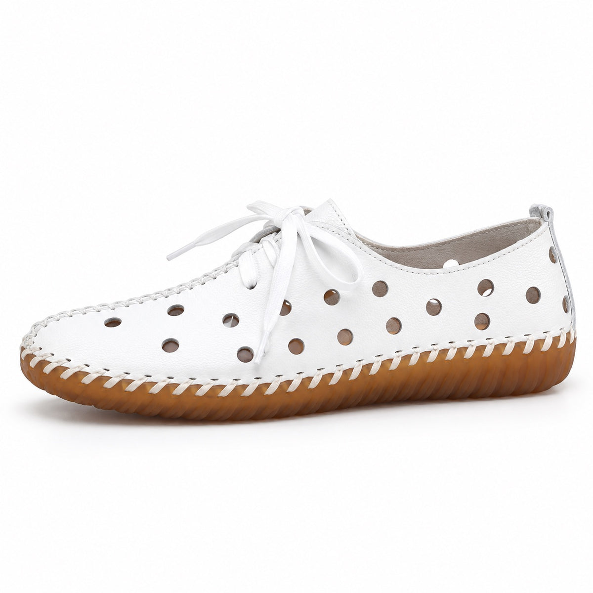 Myers – Unisex Wide Toe Box Shoes in White hollow