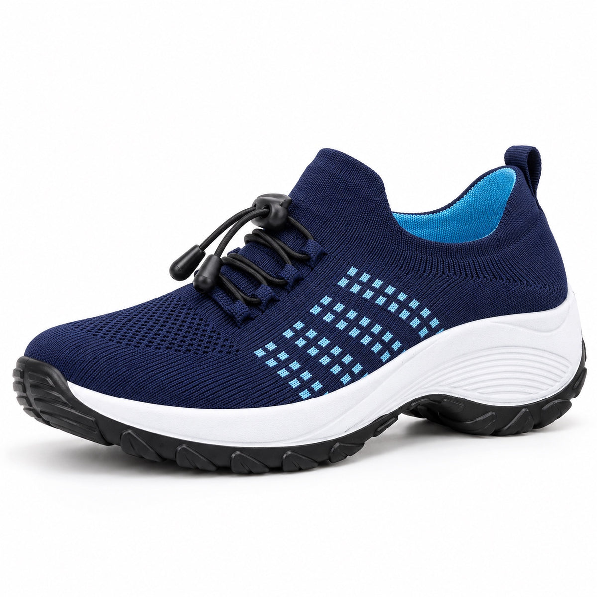 Nellie – Women's Wide Toe Box Sneakers in Dark Blue