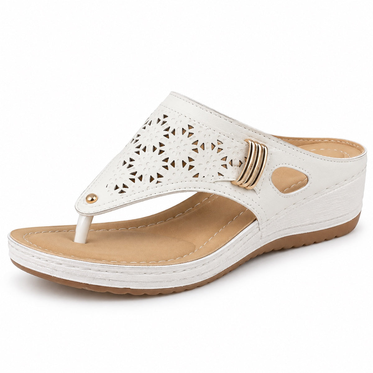 Nicole – Women's Wide Toe Box Sandals in White